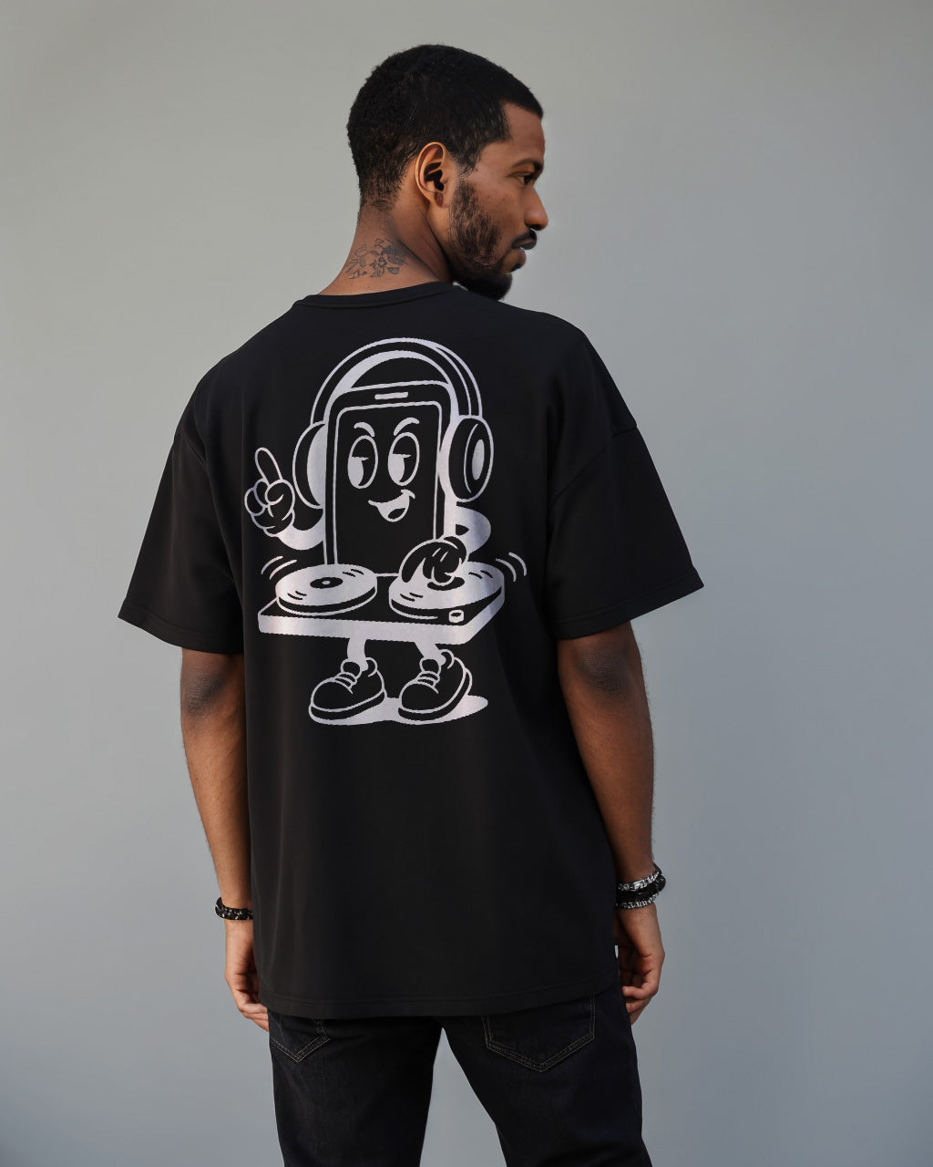 DJ Dog+Bone Relaxed T-shirt | Charcoal