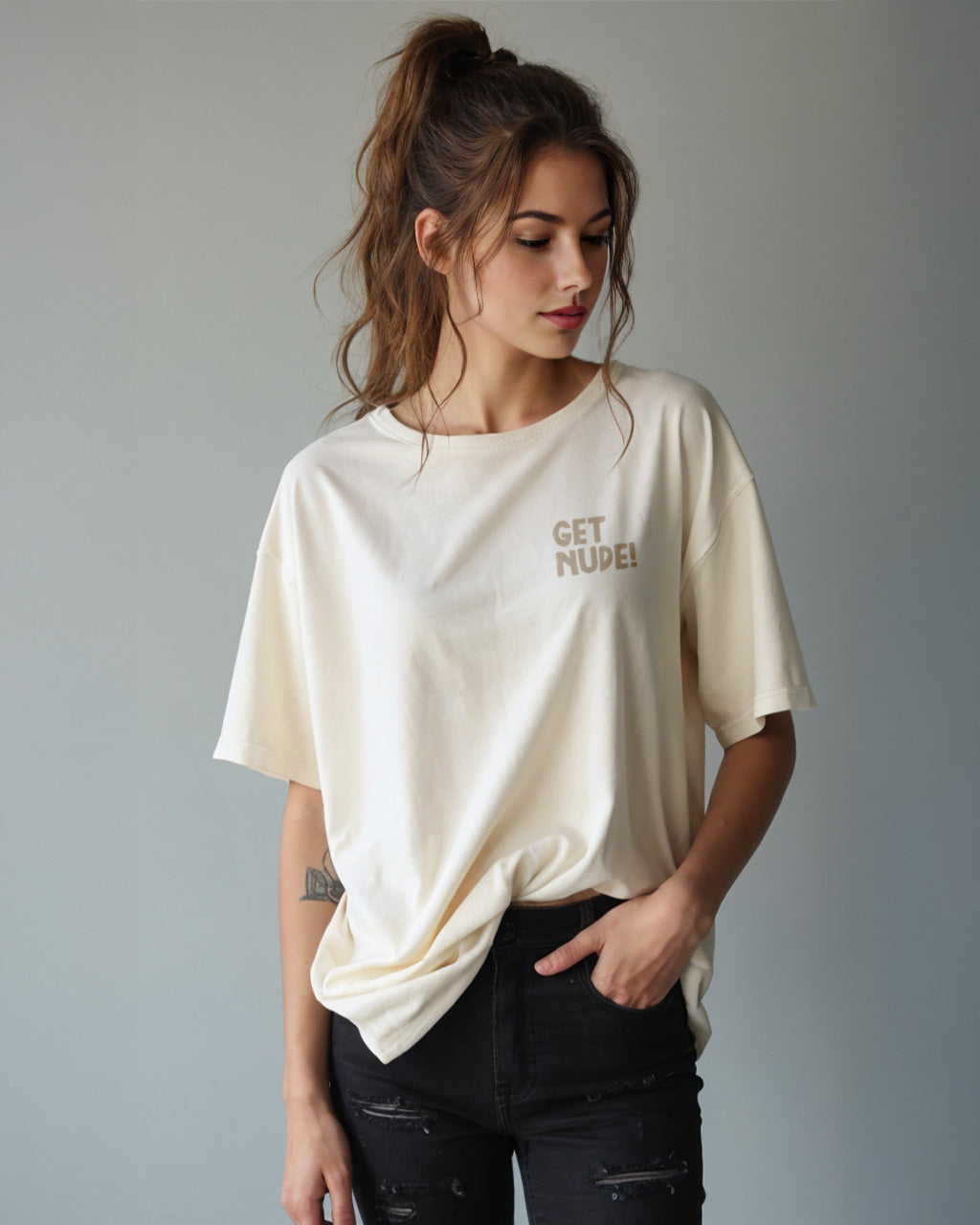 Wavey Weedie Relaxed T-shirt | Chalk